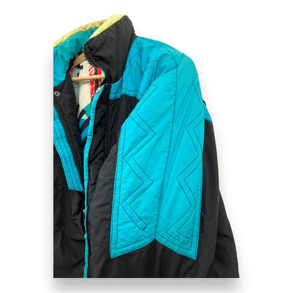Vintage Members Only All Points Color Bomb Graphic Print Retro Ski Jacket 1980’s - Picture 11 of 16